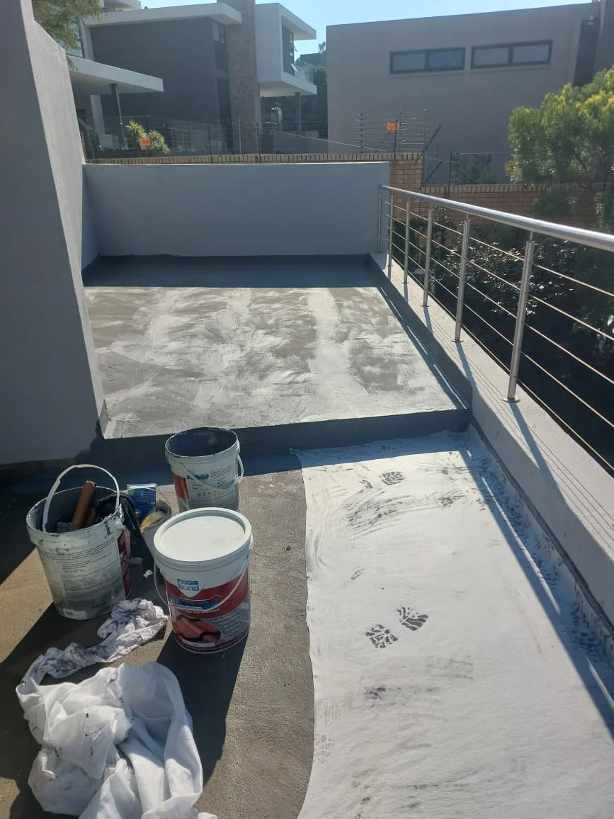 Balcony waterproofing project in progress
